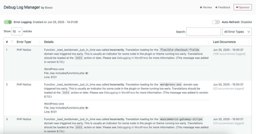 Debug plugin interface
